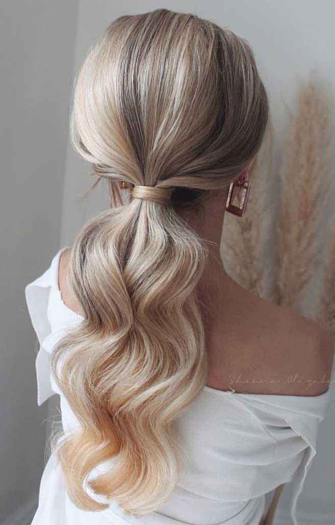 Прическа длинный хвост на свадьбу Most Stunning Ponytail Hairstyles Wedding Party Perfect Ideas Low ponytail hairs