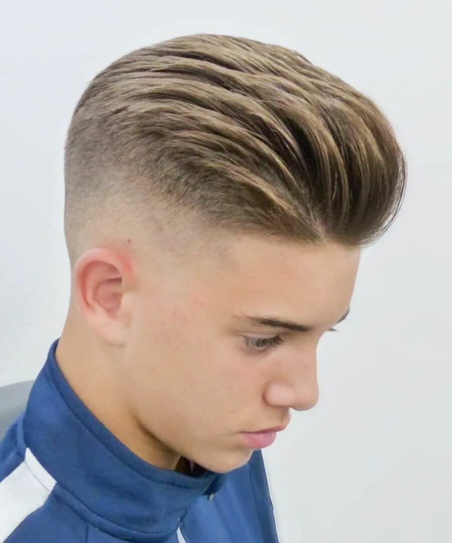 Прическа для 15 лет мальчик короткие Taper Fade and Brush Back Kids hair cuts, Hairstyles for teenage guys, Fade hair