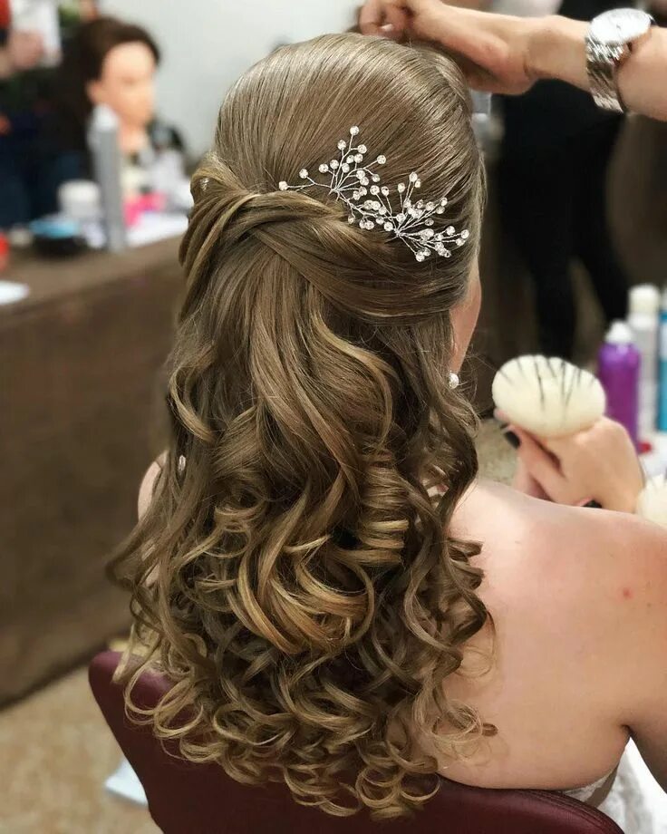 Прическа для бала на длинные волосы Peinados boda #curlshair em 2020 Penteado casamento, Penteado noiva e Cabelo cas