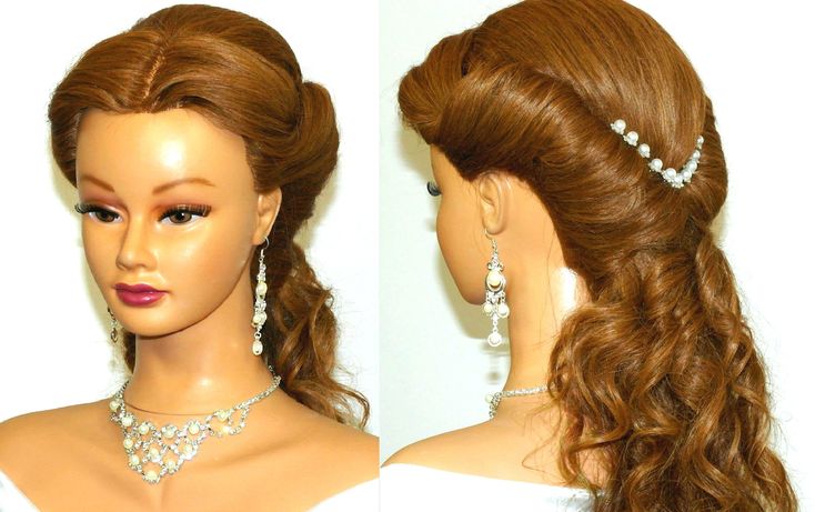 Прическа для бала на длинные волосы Wedding prom hairstyles for long hair. Bridal hairstyles. Prom hairstyles for lo