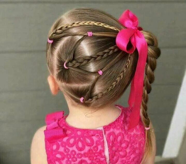 Прическа для девочек средняя длина Pin by Dayana Alpiza on peinados Kids hairstyles, Hair styles, Toddler hairstyle