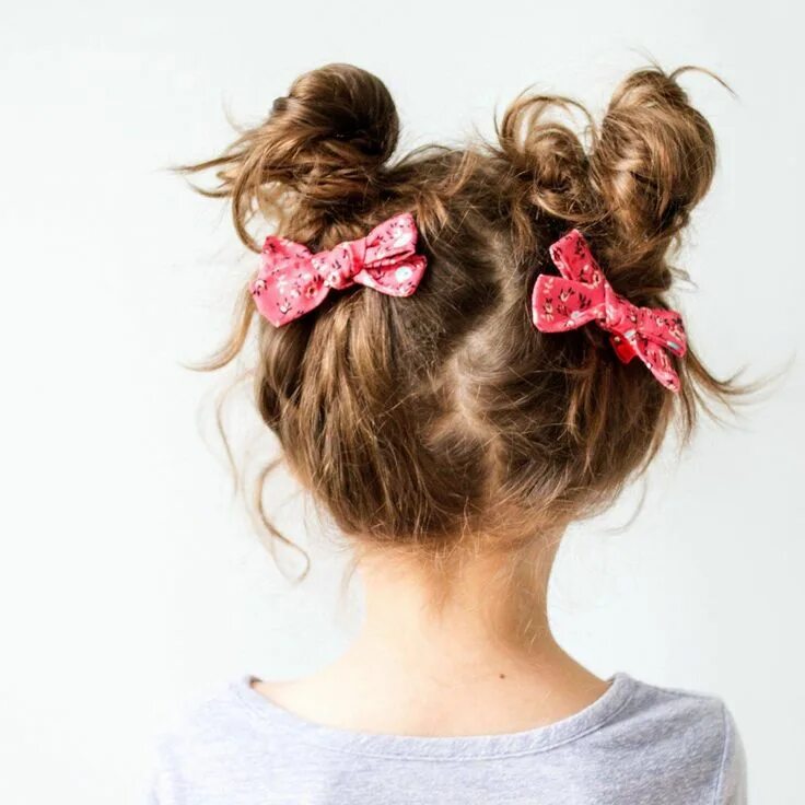 Прическа для девочки две гульки Adorable pigtail clips! Available is 3 colors ✨ #KidsHair Baby hairstyles, Girl 