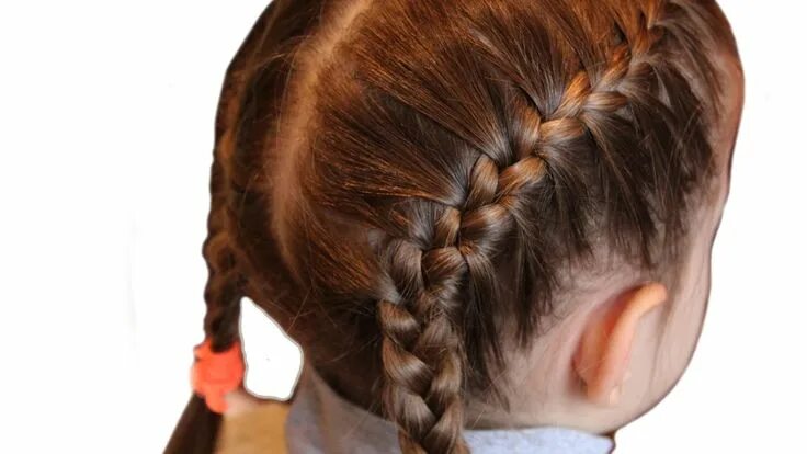 Прическа для девочки две косички спереди Two French-braid hairstyle simple children in kindergarten, school ❤ Legk... При