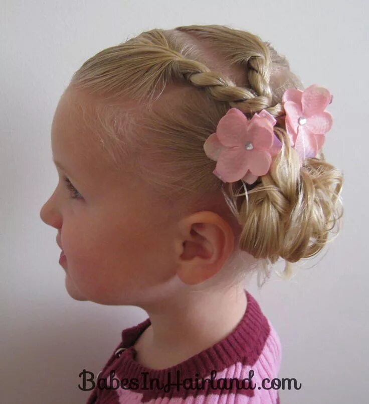 Прическа для девочки годик Combo Toddler Hairstyle - Babes In Hairland Kids hairstyles, Baby hairstyles, Gi