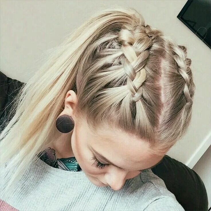 Прическа для девочки косички по бокам Pin on peinados Braids for long hair, Cute hairstyles, French braid hairstyles