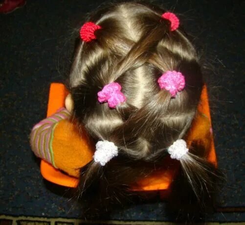 Прическа для девочки много хвостиков Girl's hairstyle Hair styles, Little girl hairstyles