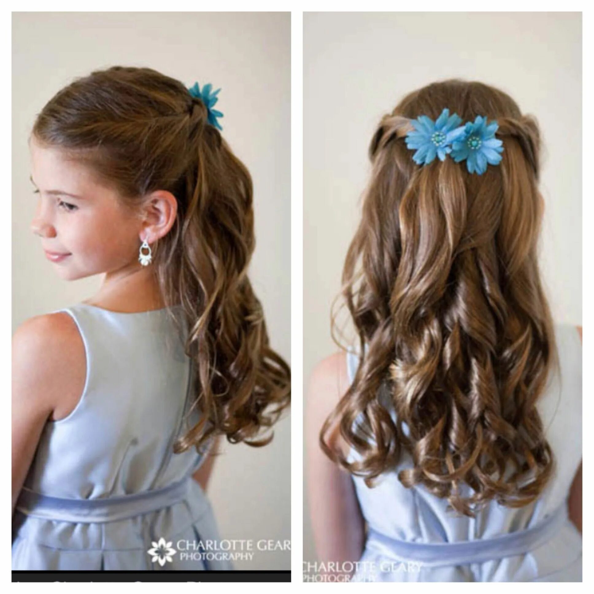 Прическа для девочки на длинные волосы распущенные Hair do for the flower girls Junior bridesmaid hair, Flower girl hairstyles, Gir