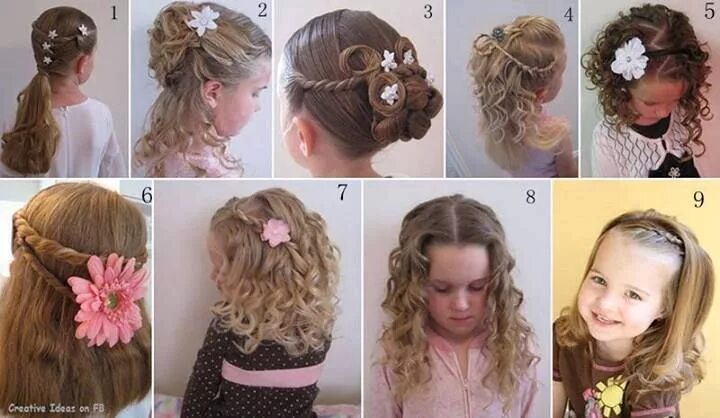 Прическа для девочки на выпускной 4 класс Прически для девочек. Hair styles, Flower girl hairstyles, Little girl hairstyle