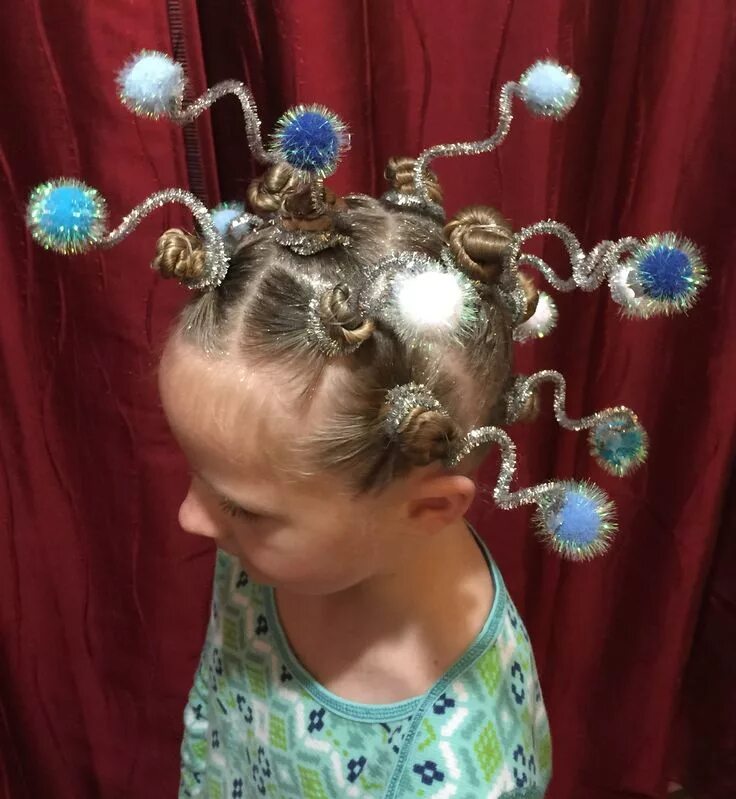 Прическа для девочки папе Crazy Hair Day! Saç, Çılgın saç stilleri, Küçük kız saç modelleri