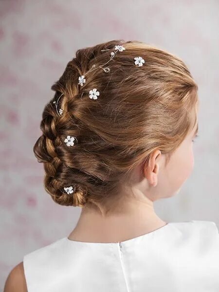 Прическа для девочки подростка на свадьбу evening hairstyle for little girls - Best Newest Hairstyle Trends First communio