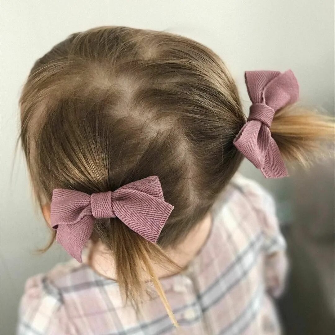 Прическа для девочки с 1 бантом Our Mila twill bows in mauve. Also available on a headband! Baby girl hair, Baby