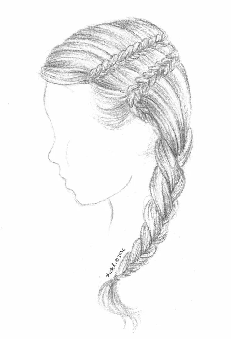 Прическа для девочки с карандашом Amazing Hair Drawing Ideas & Inspiration - Brighter Craft Рисование волос, Нарис