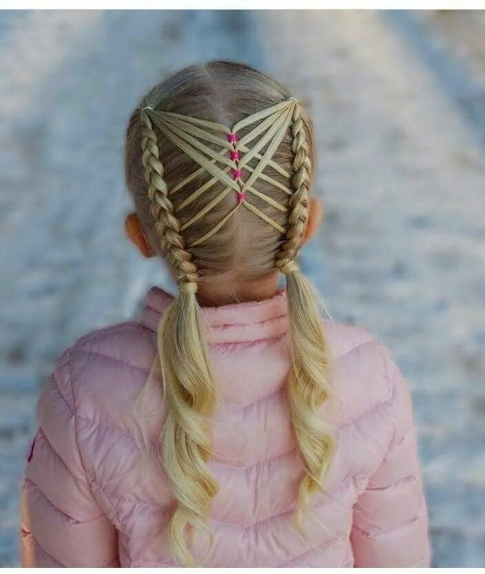 Прическа для девочки с косичками спереди Pin by Judith den Hartog on vlechten Kids hairstyles, Short hair styles easy, Ki