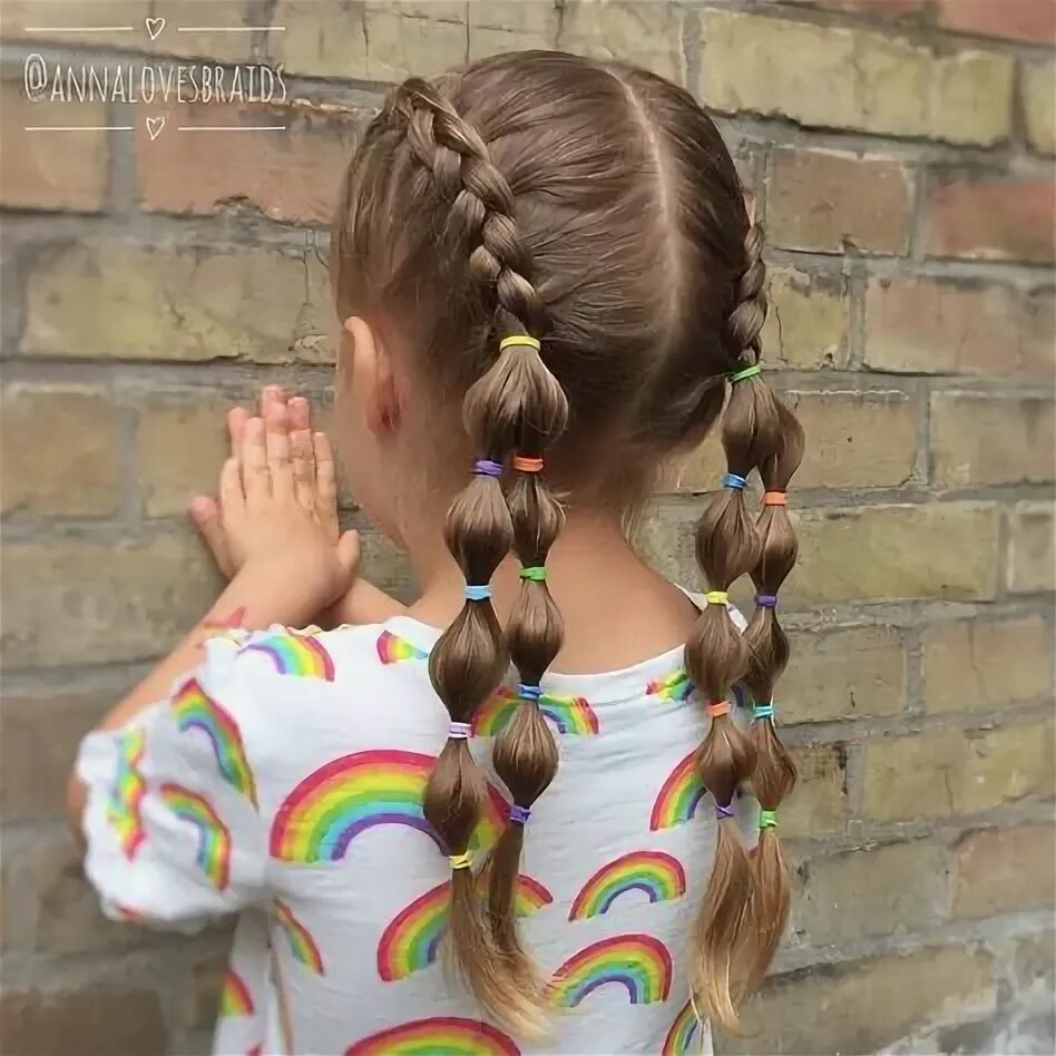 Прическа для девочки с косичками впереди Adorable Hairstyles for Kid Girls