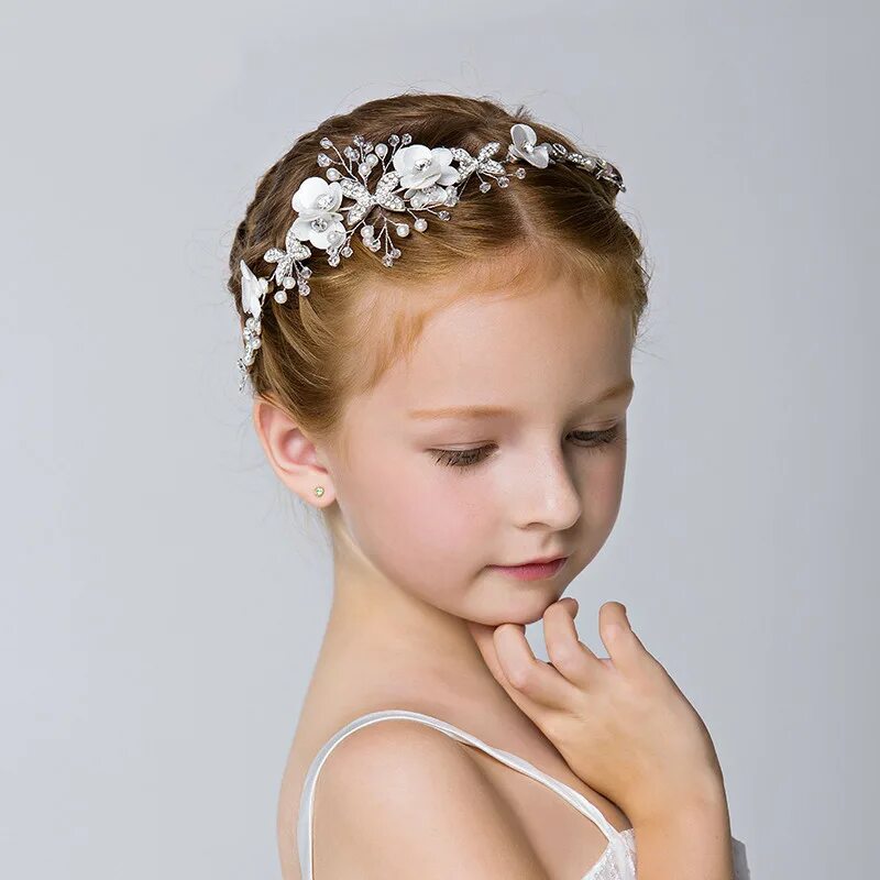 Прическа для девочки с обручем New Children's Hair Accessories Girl Headdress Princess Headband Girl Head Flowe