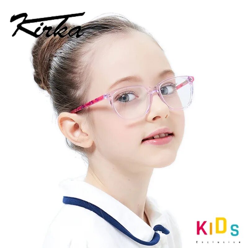 Прическа для девочки с очками Kids Eyeglass Frames Pink Children Eyeglasses Optical Frame Kids Glasses Acetate