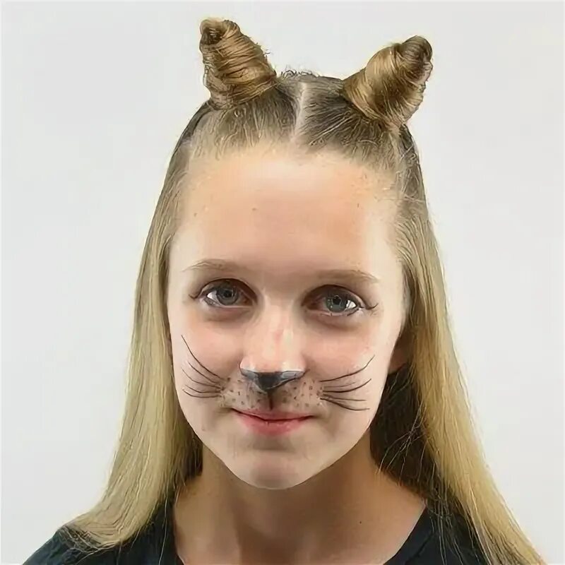 Прическа для девочки ушки из волос Cat Ears Using Your Own Hair #2 Halloween Hairstyle - Babes In Hairland Crazy ha