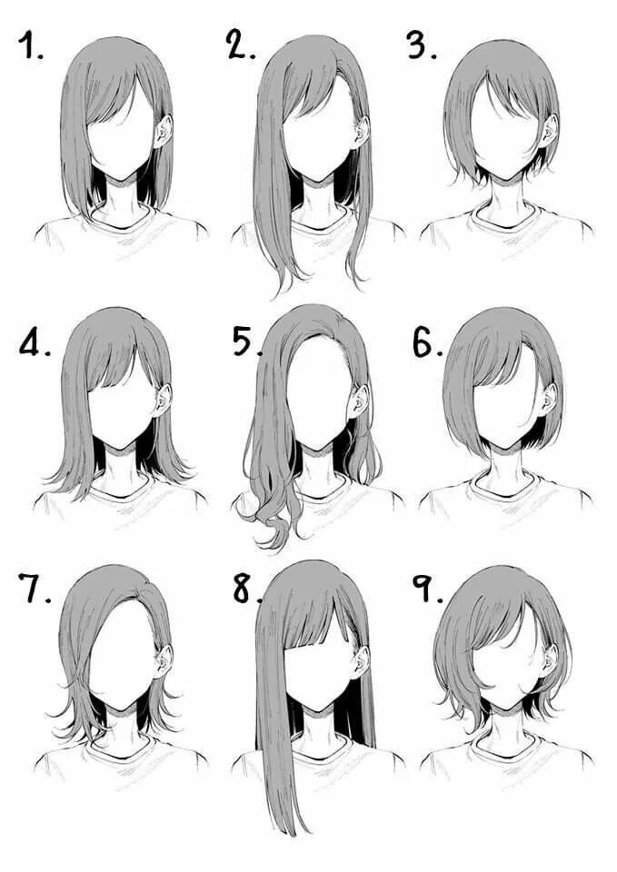 Прическа для девочки в стиле аниме #hair art reference hairstyles Hairstyles Art Male Sketsa, Menggambar rambut, Ca