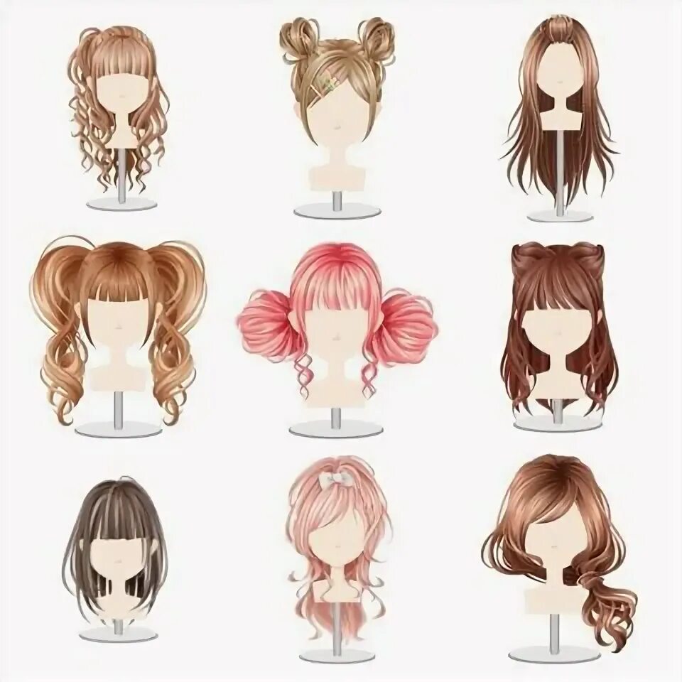 Прическа для девочки в стиле аниме Draw Hairstyles image - Frisuren zeichnen, Haare skizze, Haare zeichnen