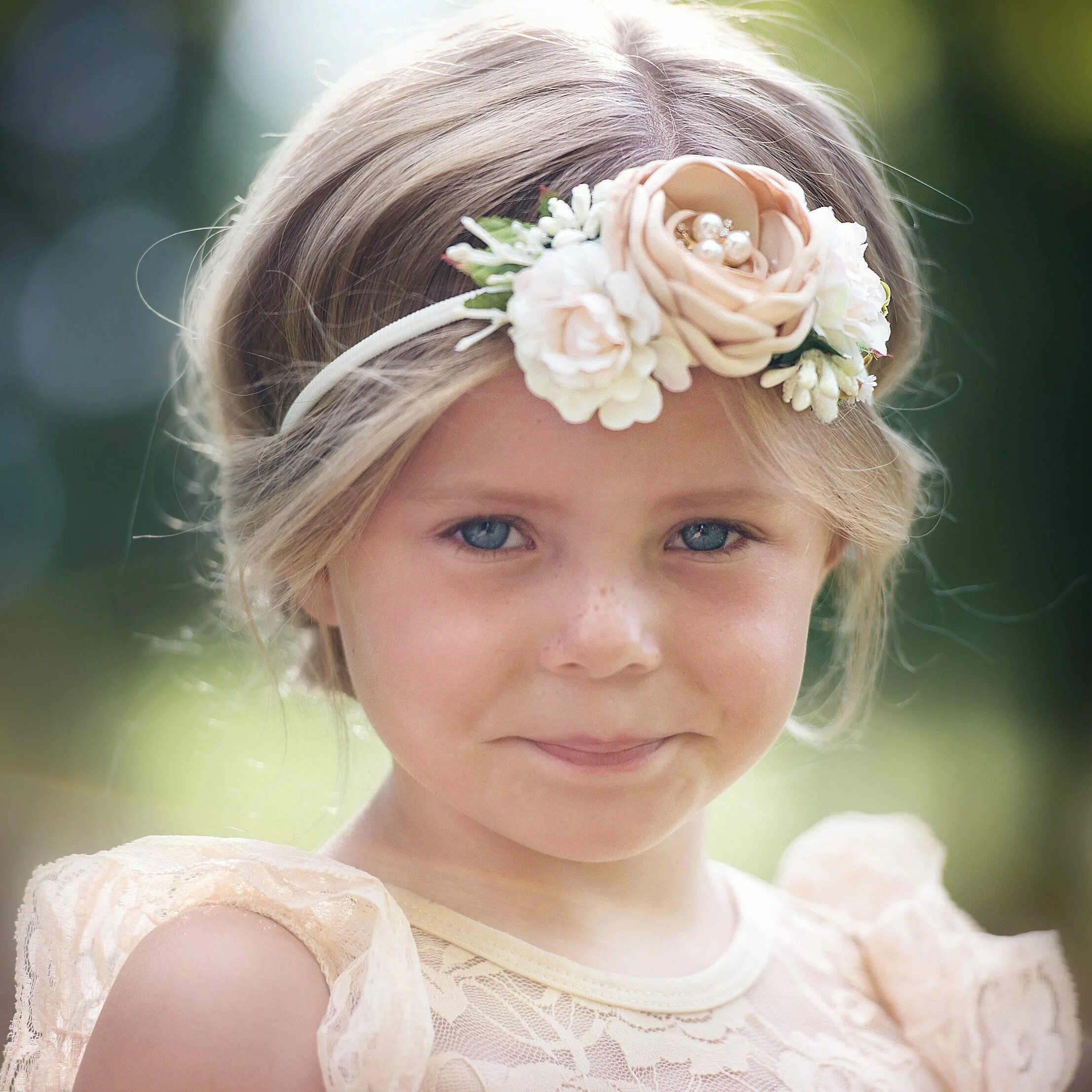 Прическа для девочки веночек Baby Headbands,baby Girl Headband, Floral Nylon Headband, Flower Crown Headband,