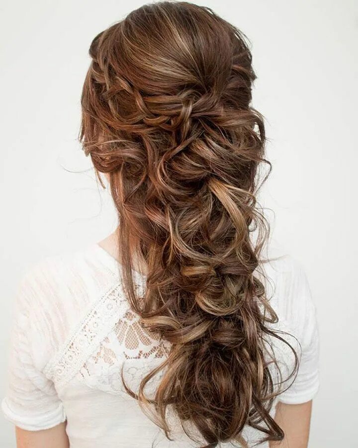 Прическа для длинных волос женская на праздник Wedding Hairstyles Hair down styles, Long hair styles, Wedding hairstyles