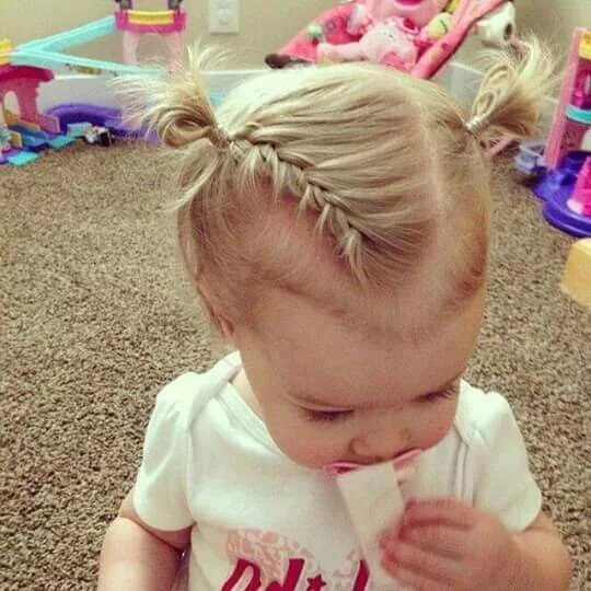 Прическа для годовалой девочки Peinado Baby girl hairstyles, Baby girl hair, Girl hair dos