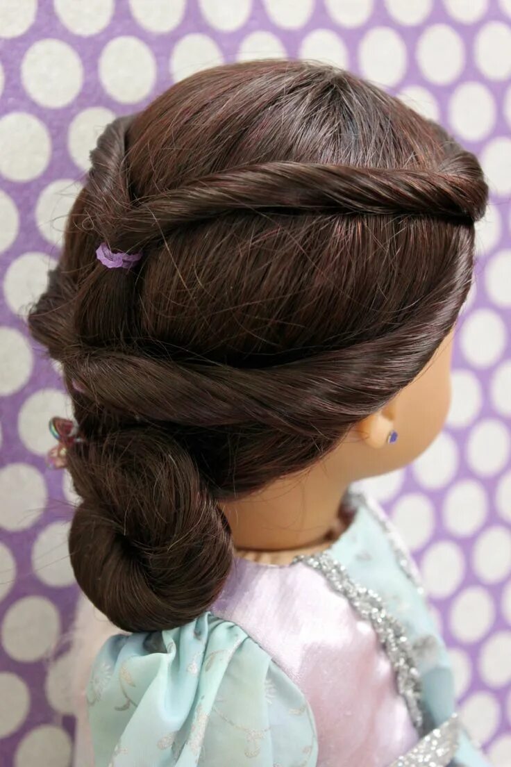 Прическа для куклы с длинными Fairy Tale Week / Princess Bun American girl doll hairstyles, American girl hair