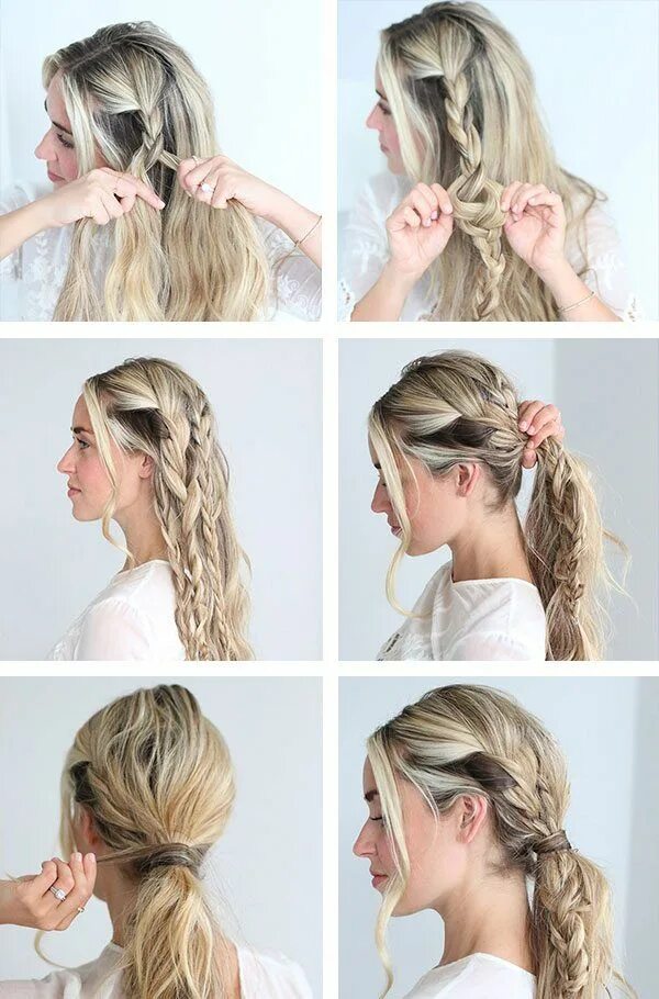 Прическа для лета на средние волосы How To Master The Triple-Braid Pony Glitter Guide Braided hairstyles easy, Long 