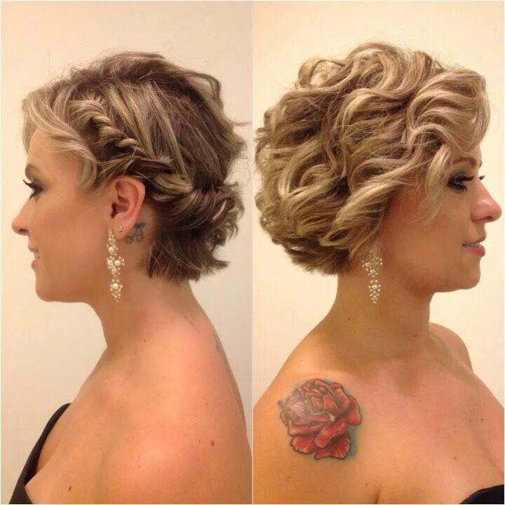 Прическа для мамы невесты на каре Penteado de festa Bridesmaid hair, Short hair styles, Hair inspiration