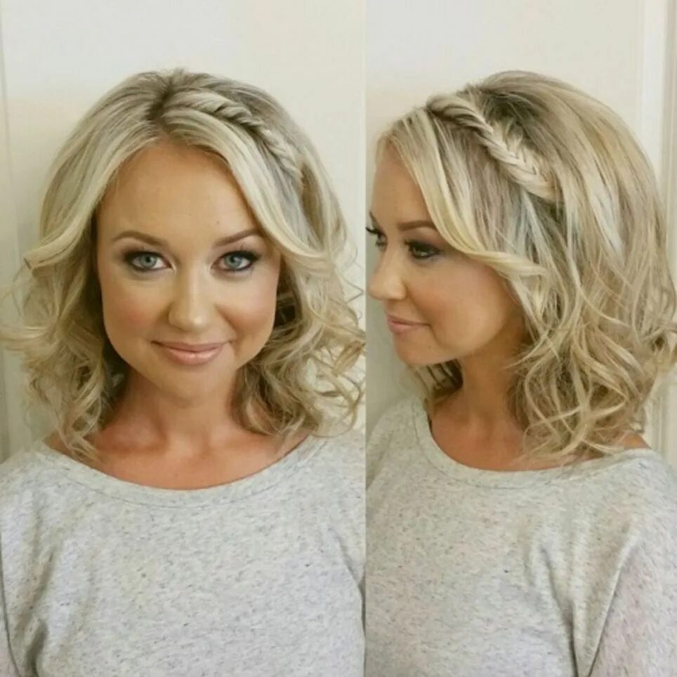 Прическа для мамы невесты на каре Long Wavy Bob With A Side Braid Square face hairstyles, Hairstyles haircuts, Wav