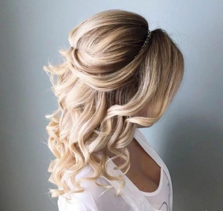 Прическа для подружки на средние волосы 15 Beautiful and Adorable Half Up Half Down Wedding Hairstyles Ideas prom hair W