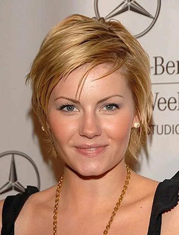 Прическа для редких волос женщине Layered short haircut blonde hair style Long face hairstyles, Cute hairstyles fo