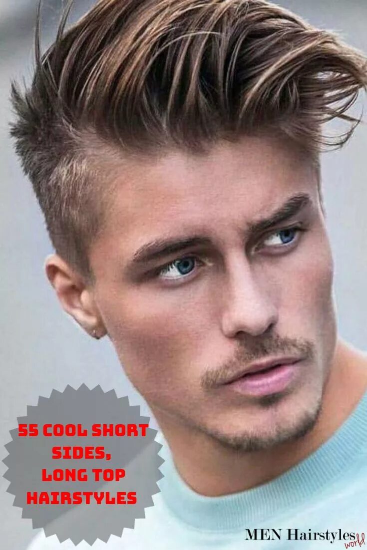 Прическа для русых волос мужская Short sides long top hairstyles" represents haircuts that are incredibly versati