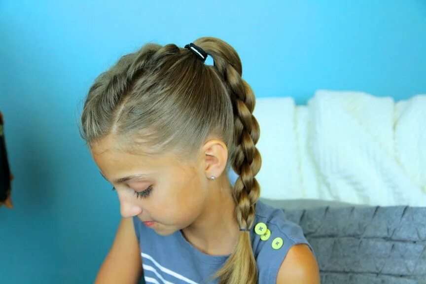 Прическа для школьницы на длинные волосы IMG_3239 Kids hairstyles girls, Cute girls hairstyles, Kids hairstyles