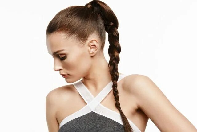 Прическа для спорта на длинные волосы sporty high ponytail braid - Google Search Workout hairstyles, Gym hairstyles, S