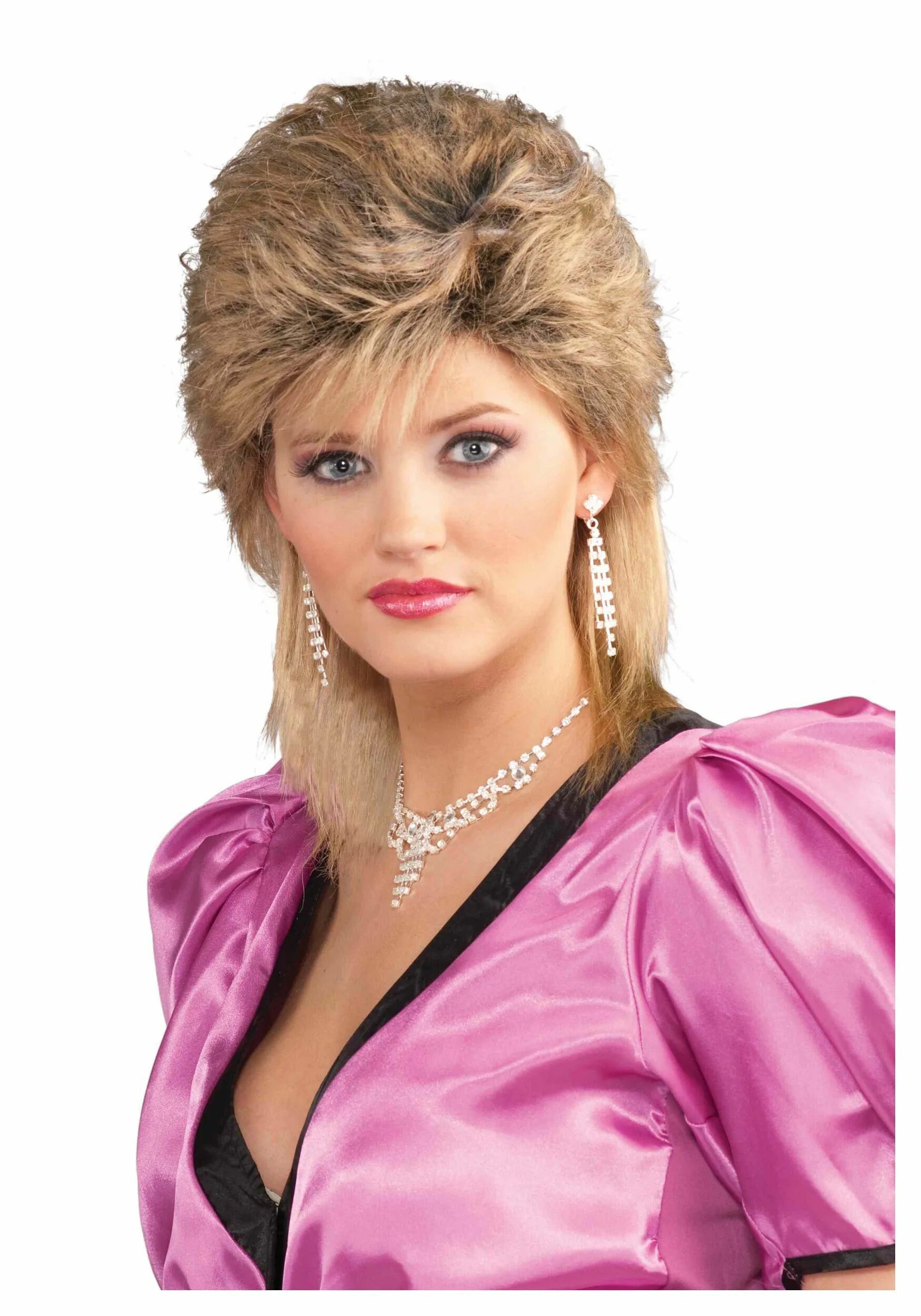 Прическа для женщины 80 80's Salon Blonde Wig Costume Accessory 80s wig, 80's hairstyle, Mullet wig