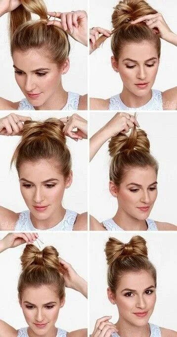 Прическа дома фото Pin on My Saves Easy hairstyles for medium hair, Short hair styles, Medium hair 