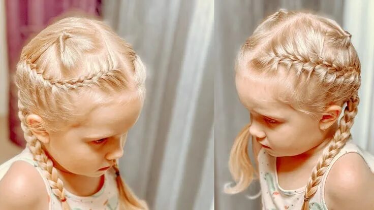 Прическа дракончик для девочки Dragons hairstyle with decor Hairstyles with braids Волосы девушек, Прически, Пл