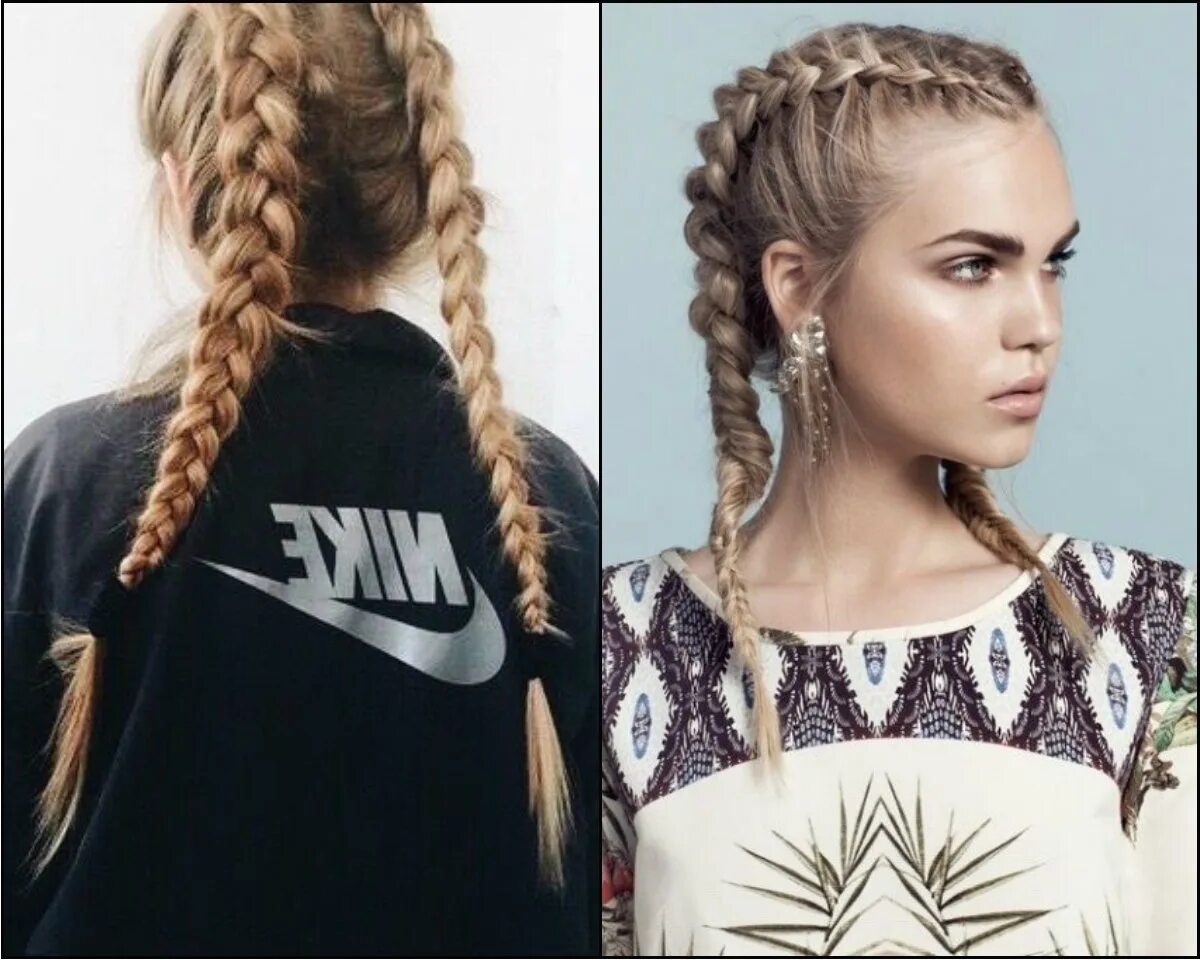 Прическа две косички View Photos of Double Braided Hairstyles (Showing 5 of 20 Photos)