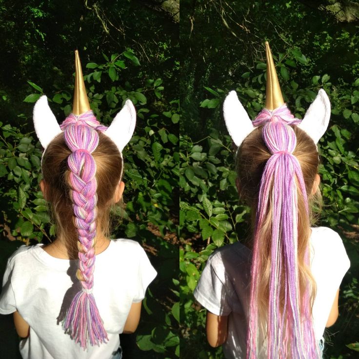 Прическа единорога для девочки Rainbow Unicorn Headband With White Ears Golden Horn Colorful Hair - Etsy Unicor