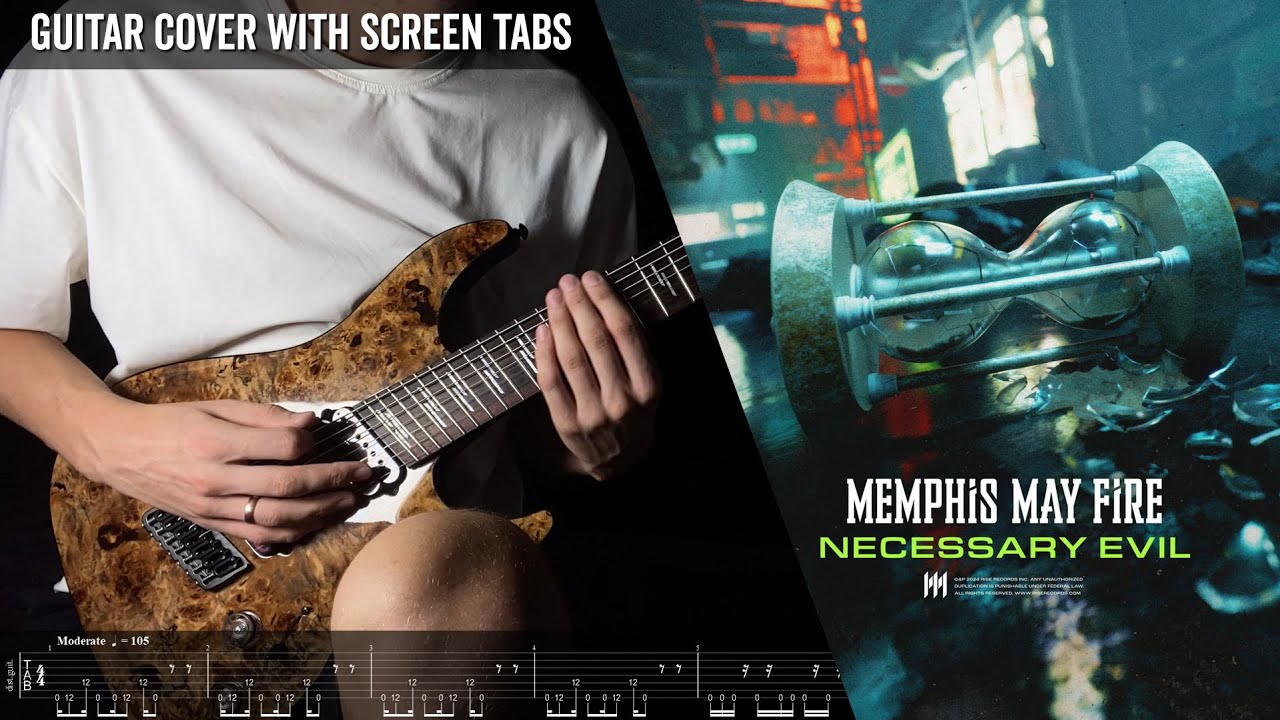 Прическа егорика 2024 Memphis May Fire - Necessary Evil (Guitar Cover With Screen Tabs) - YouTube