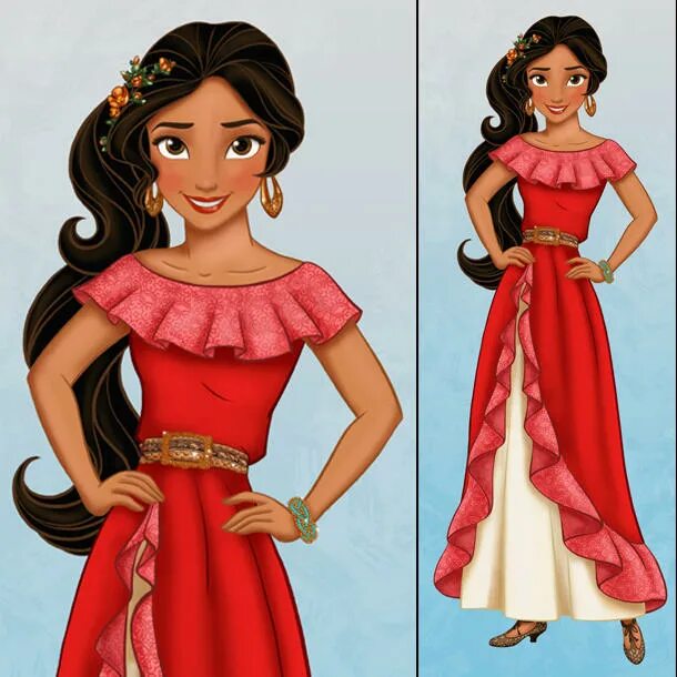 Прическа елены из авалора как сделать Te presentamos a Elena, la primera princesa Disney latina - Dibujos.net