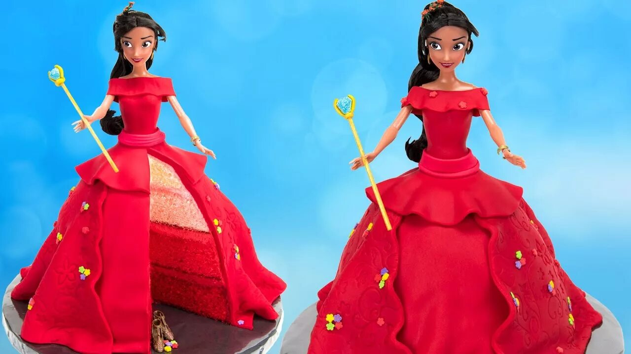 Прическа елены из авалора как сделать How to Make Disney Princess Elena of Avalor Doll Cake - YouTube