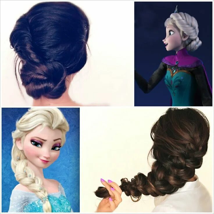 Прическа эльзы для девочки Spectacular Disney Frozen Movie Inspired Hairstyle Tutorials Hair styles, Hair t