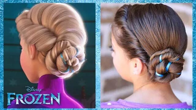 Прическа эльзы для девочки Anna's Coronation Hairstyle - CuteGirlsHairstyles Elsa hair, Frozen hair, Kids h