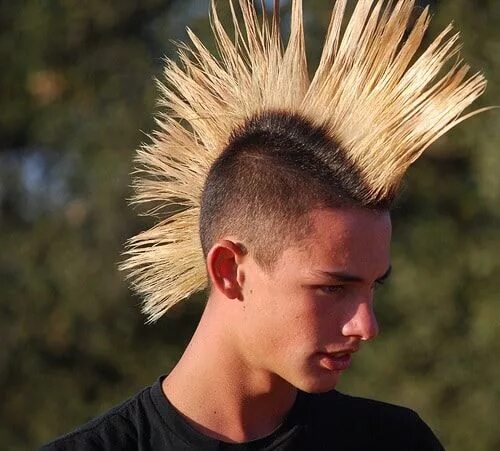 Прическа еж мужская 10 Funky Liberty Spike Ideas for Men 2019 Mohawk hairstyles, Mohawk haircut, Moh