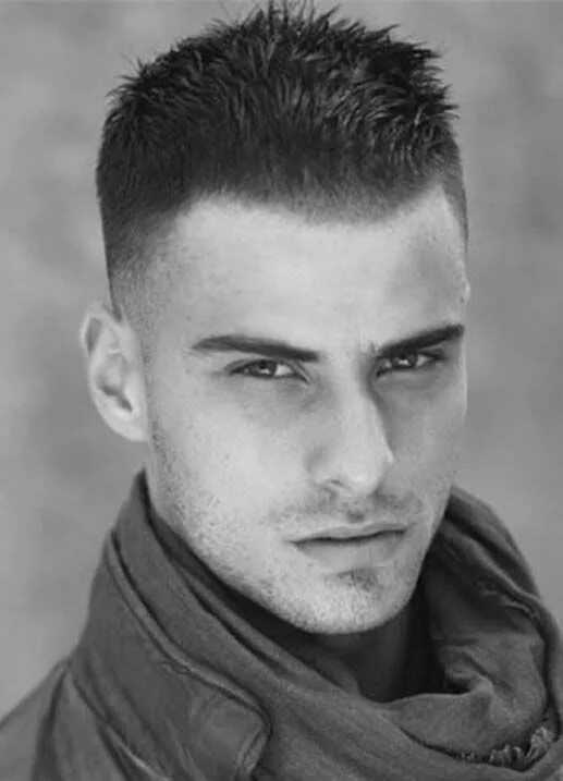 Прическа ежик мужская короткая Fade Haircut with Spiked Top on Haircuts for Men Pictures of Mens Haircuts and M