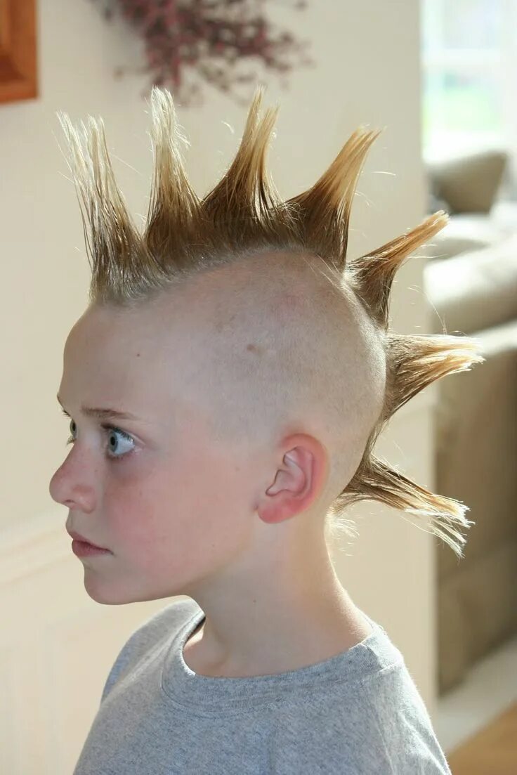 Прическа ежик с длинными волосами boy with mohawk haircut Kids hair cuts, Hair humor, Animated movies funny