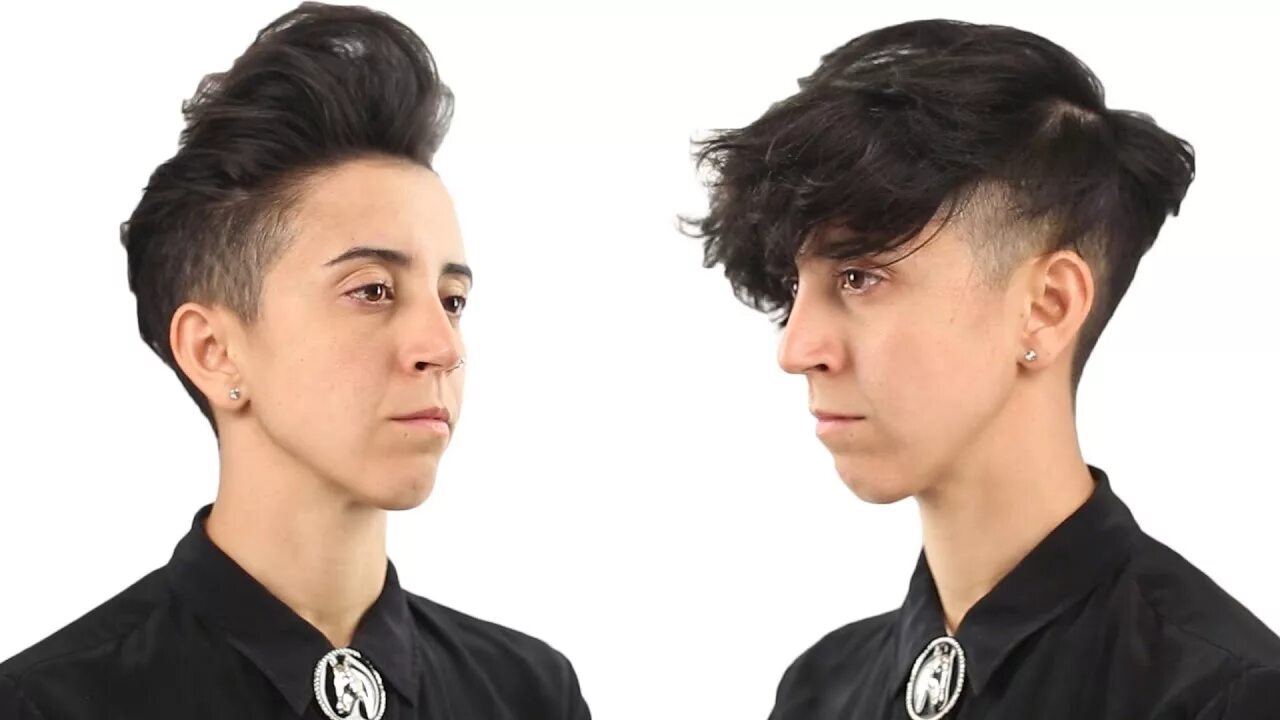 Прическа фейк мужская 9 Androgynous Hairstyles In 60 Seconds (feat. Madison from District Salon) - You