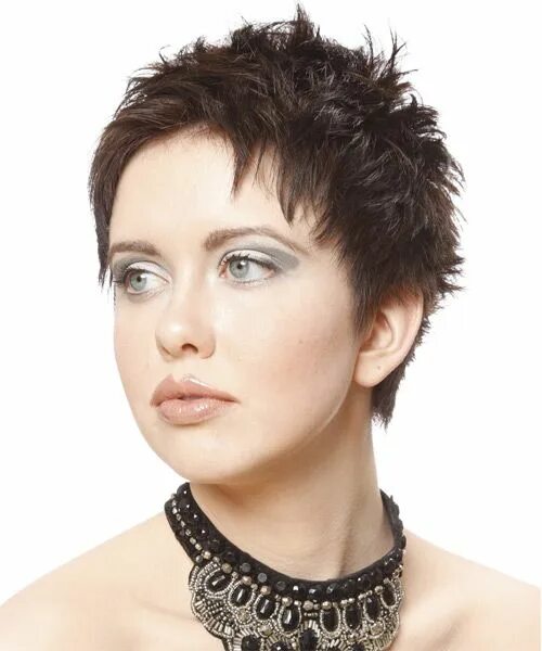 Прическа французский выщип фото Short Straight Chocolate Brunette Hairstyle Chocolate brunette hair color, Short